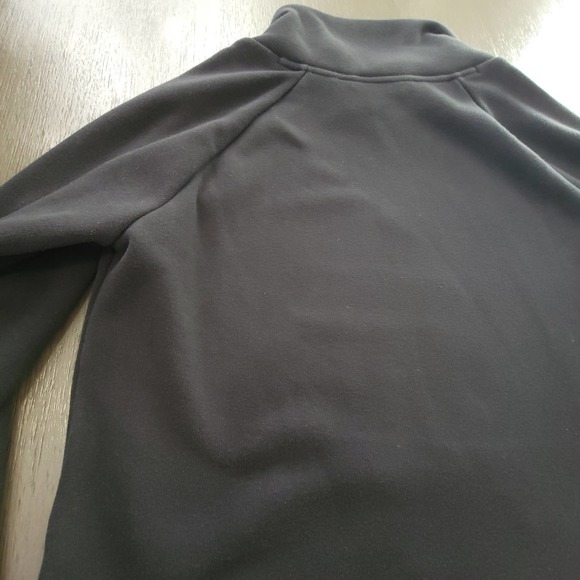 Athleta Cozy Karma Asym Pullover Fleece Sweatshirt Black Size S Petite - Picture 7 of 13